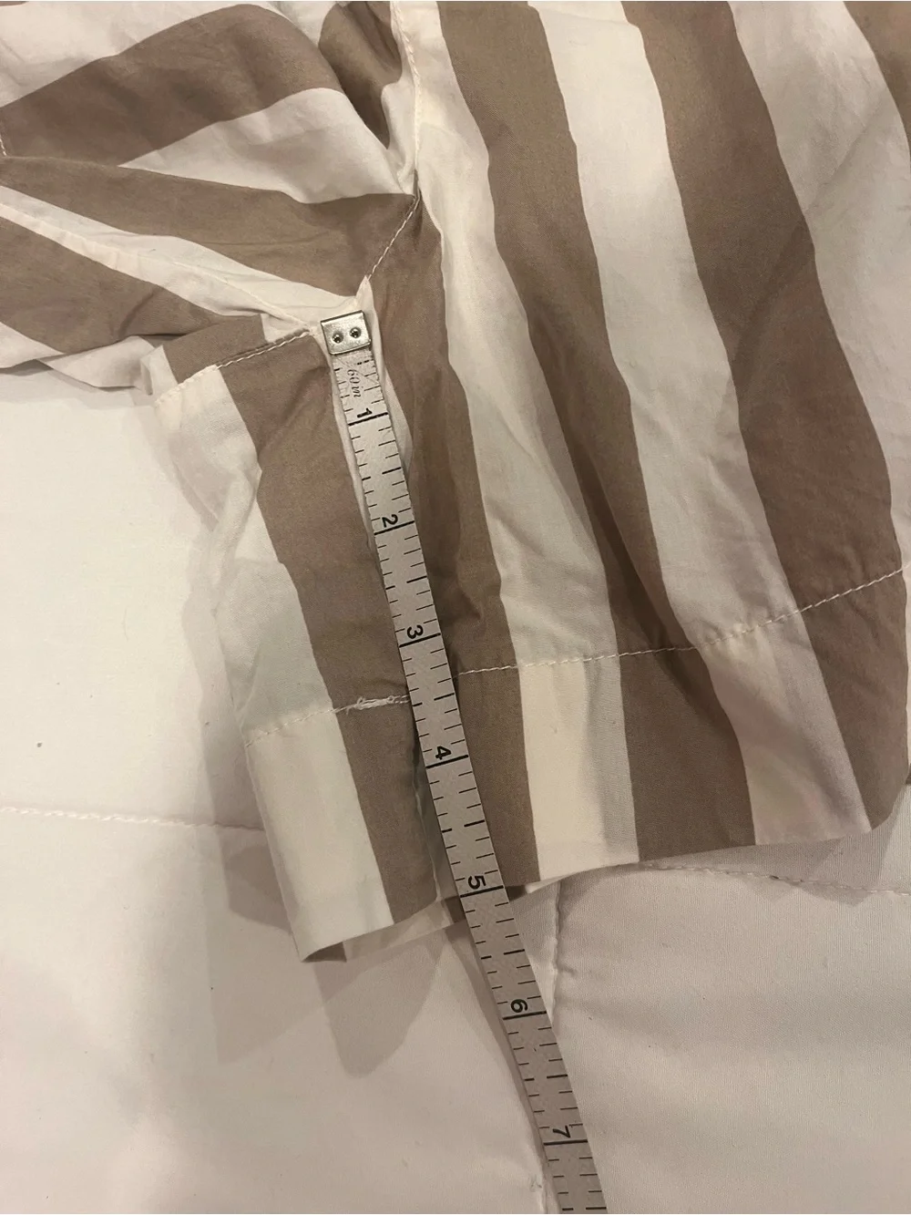 Aerie Striped Tan White Shorts SMALL Pockets Pull on Elastic Casual Boxer Lounge - Picture 7 of 8